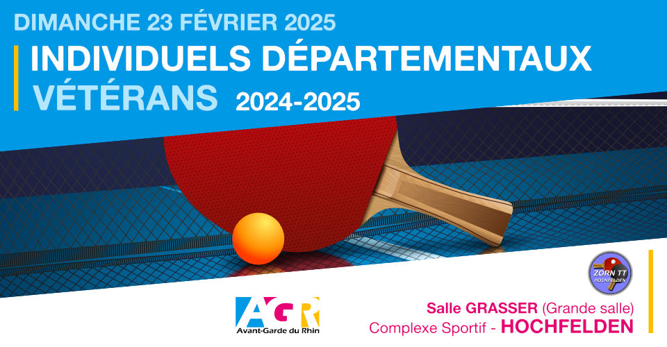 AGR - Individuels Départementaux VÉTÉRANS 2024-2025 - Invitation